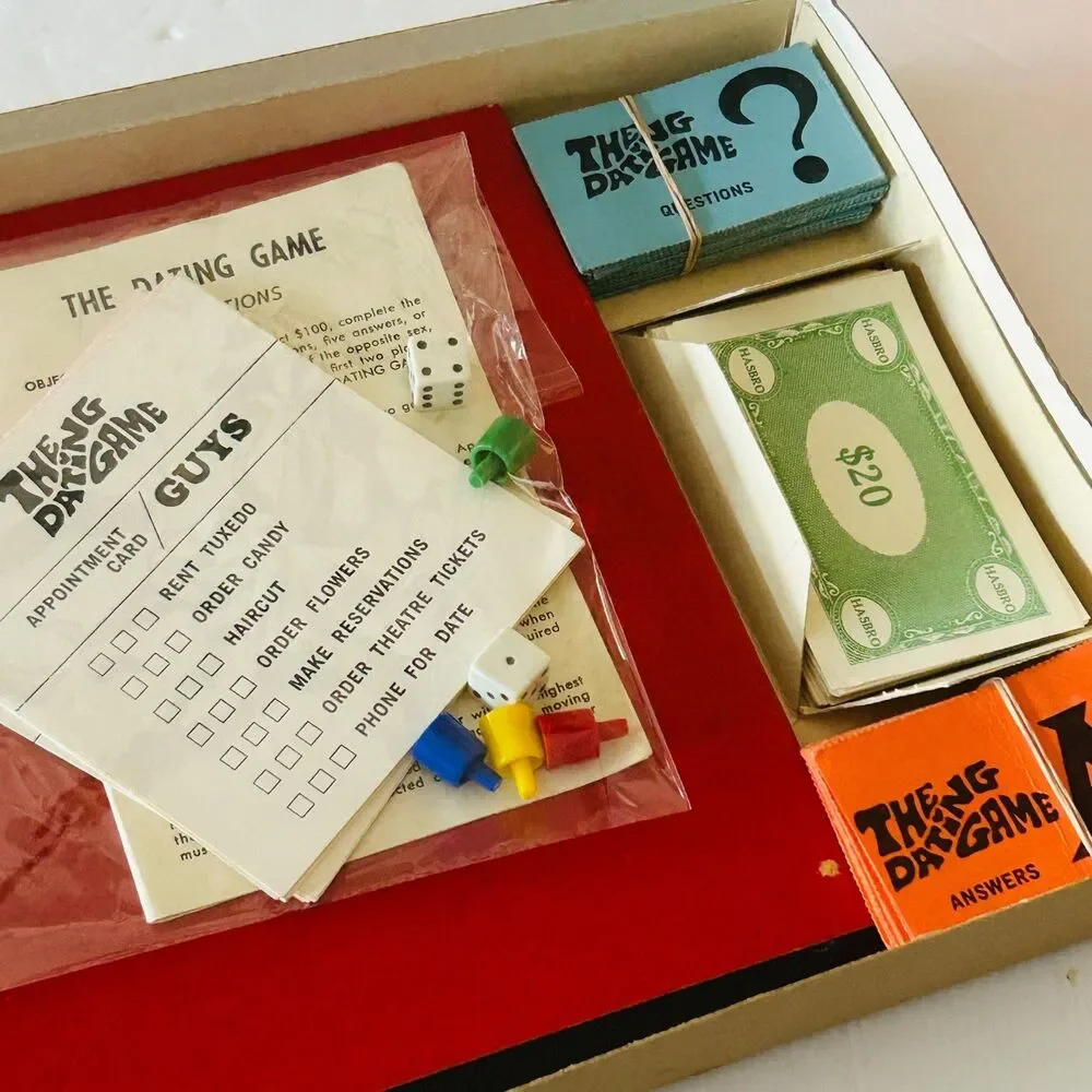 Vintage The Dating Game 2nd Edition Complete Board Game Hasbro 1968